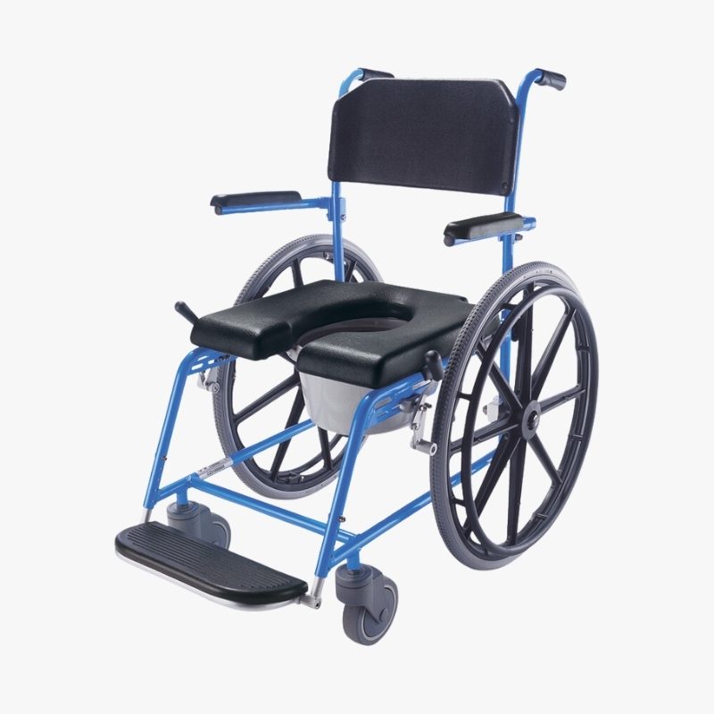 TS-Aqua Dusch- und Toiletten-Rollstuhl, 24 Zoll Antriebsräder